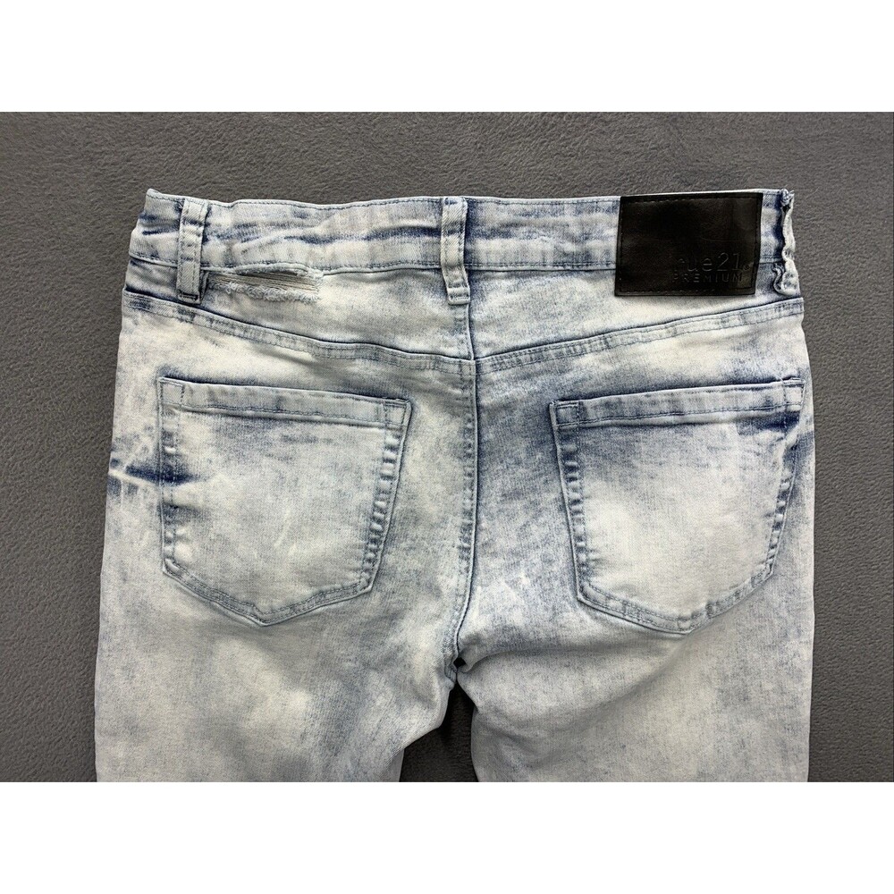Rue 21 Premium Denim Jeans Men Size 30X32 Stacked Blue Skinny Supreme Flex - Picture 8 of 16